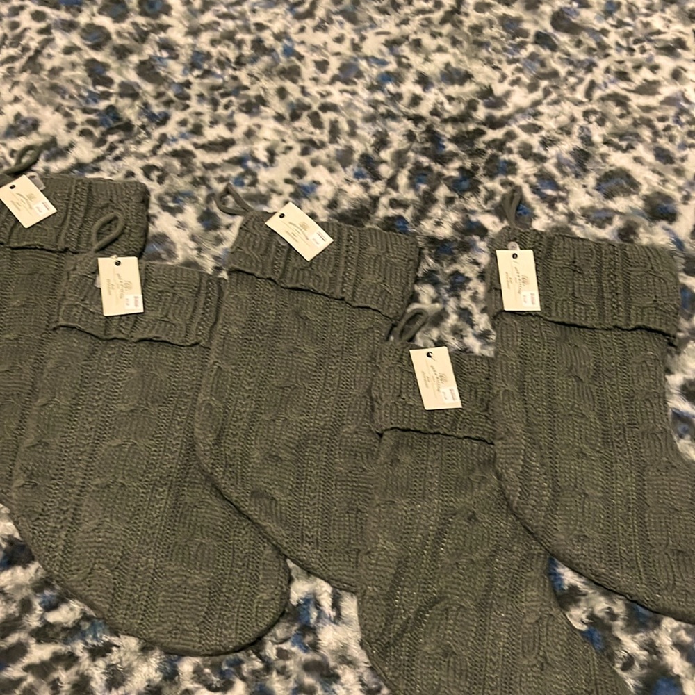 NOT FOR SALE SOLD💯‼️‼️Set of 5 GREEN 💚💚🎄Christmas stockings ‼️‼️💚🎄